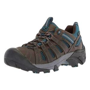Keen Voyageur Dark Taupe Brown Blue Low Height Breathable Hiking Shoe Size 9.5